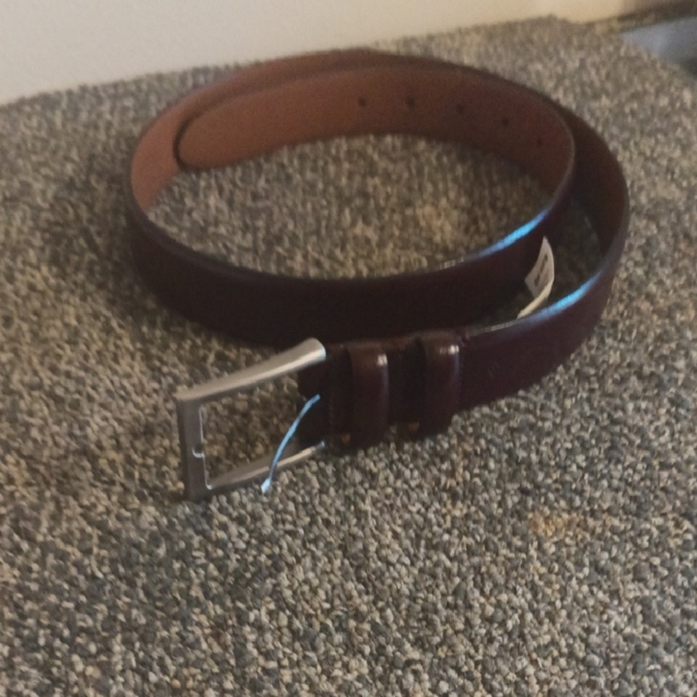 Joseph Abboud Brown Leather Belt Size 38